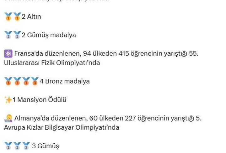 Bakan Kacır'dan ödül kazanan öğrencilere tebrik
