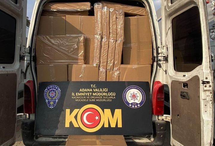Adana'da 4 milyon 840 bin doldurulmuş makaron ele geçirildi