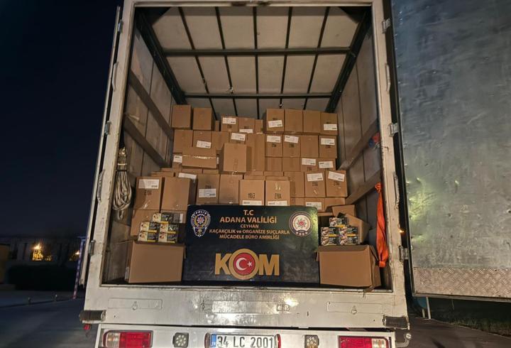 Ceyhan'da 4,5 milyon TL değerinde gümrük kaçağı makaron ele geçirildi