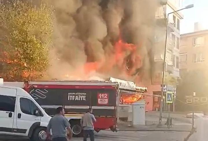 Ankara'da avizecideki yangın zarara yol açtı