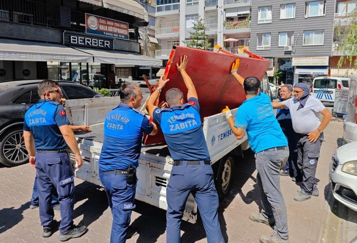 Yenişehir Belediyesi kaldırım ve yol işgali denetimi