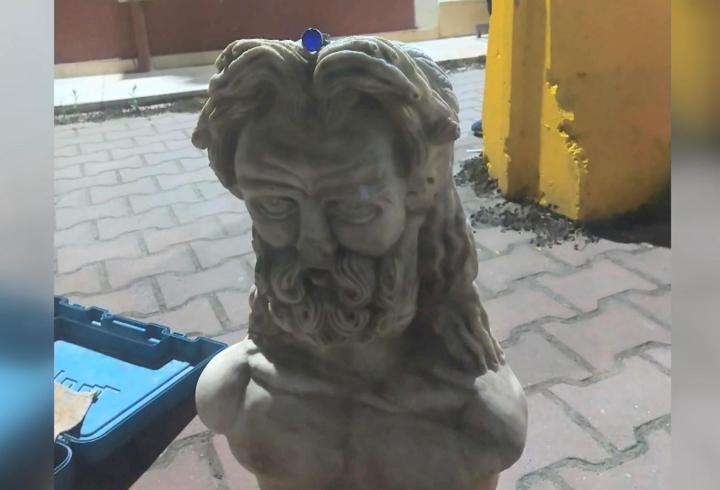 Tarihi eser operasyonunda 2 heykel ele geçirildi
