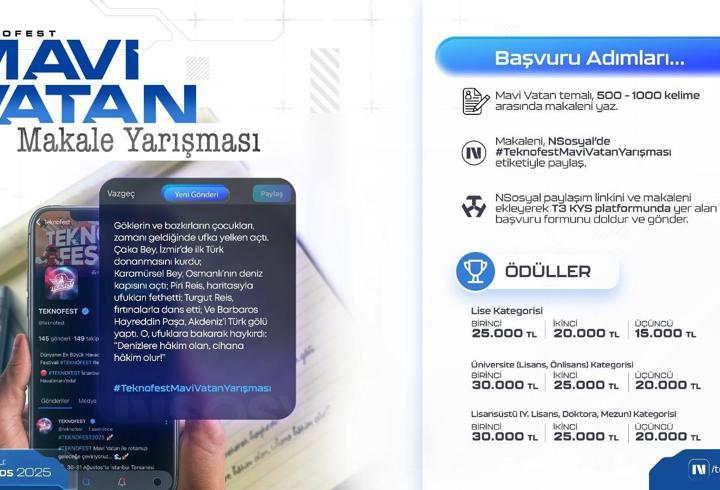 Mavi Vatan Makale Yarışması başvuruları devam ediyor