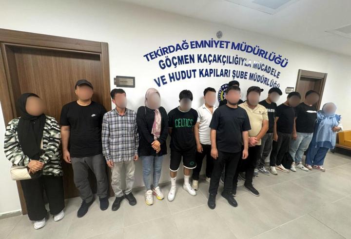 Tekirdağ'da 19 kaçak göçmen yakalandı