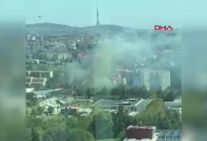 İTÜ Ayazağa kampüsünde otluk alanda yangın
