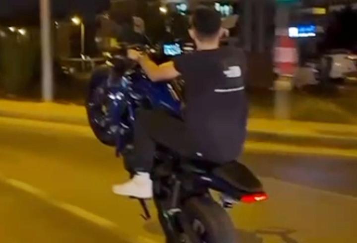 Motosikletle akrobatik hareketlere ceza