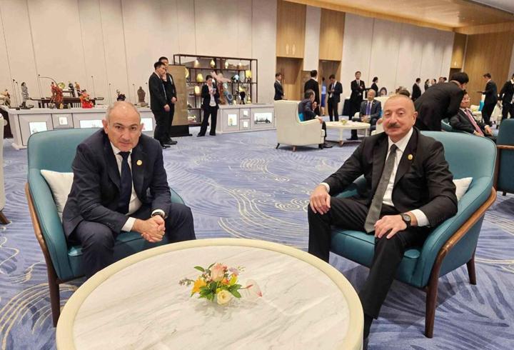 Aliyev ile Paşinyan, Çin'de görüştü