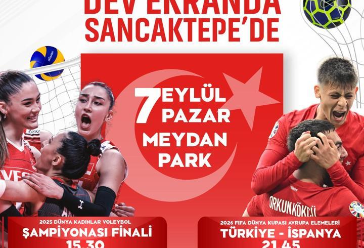 Sancaktepe Belediyesi, milli maçlar için Meydan Park’ta dev ekran kuracak