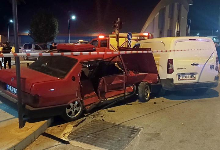 1 kişinin öldüğü kaza kamerada
