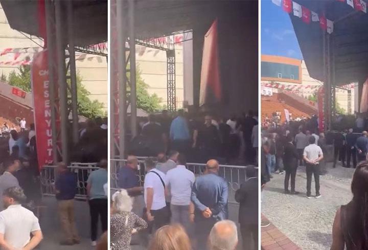 CHP ilçe kongresinde yumruklu kavga