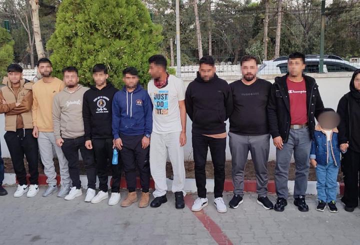 Edirne'de 12 kaçak göçmen yakalandı; 1 gözaltı
