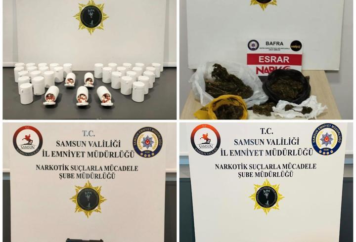 Samsun'da uyuşturucu operasyonunda 5 zanlı yakalandı