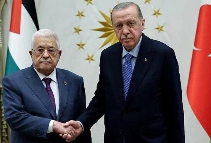 SON DAKİKA.. Cumhurbaşkanı Erdoğan'ın, Mahmud Abbas ile görüşmesi başladı