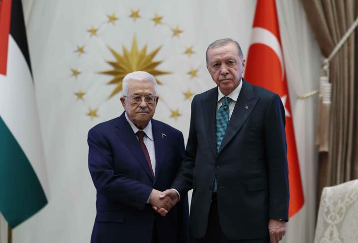 SON DAKİKA... Cumhurbaşkanı Erdoğan'ın, Mahmud Abbas ile görüşmesi başladı