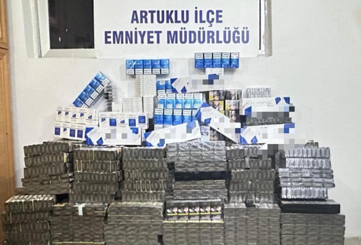 Mardin'de 15 bin 80 paket kaçak sigara ele geçirildi