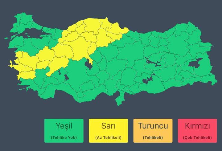 Bakanlıktan 3 bölge için 'sağanak' uyarısı