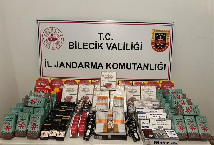 Bilecik'te gümrük kaçağı sigara ve çay ele geçirildi