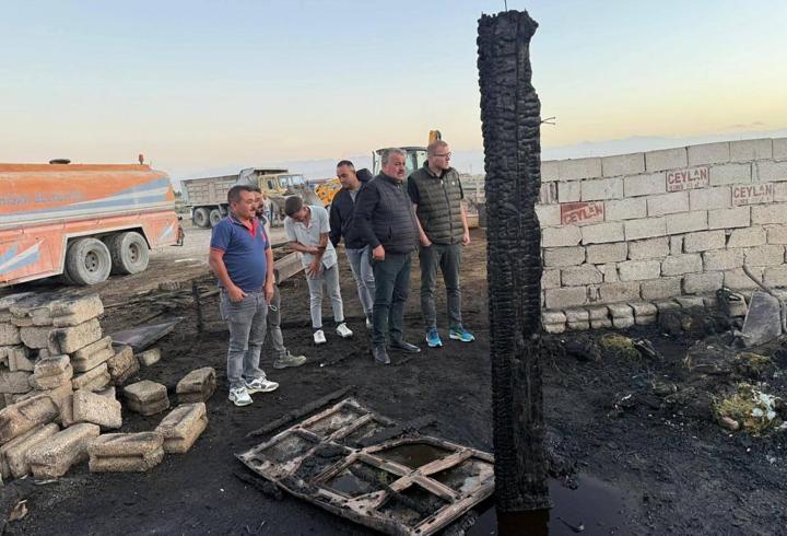 Niğde'de ahır yangınında 170 küçükbaş telef oldu