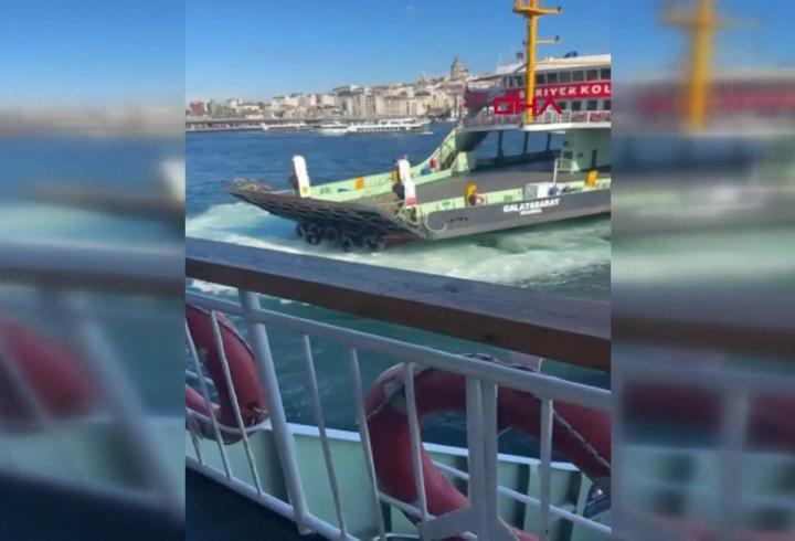 Sirkeci'de feribot iskeleye çarptı: Yaralı var mı?