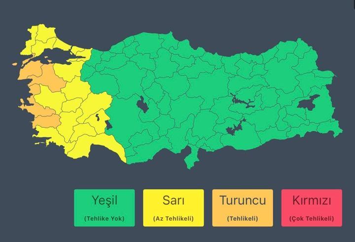 3 il için turuncu kodlu 'çok kuvvetli sağanak' uyarısı
