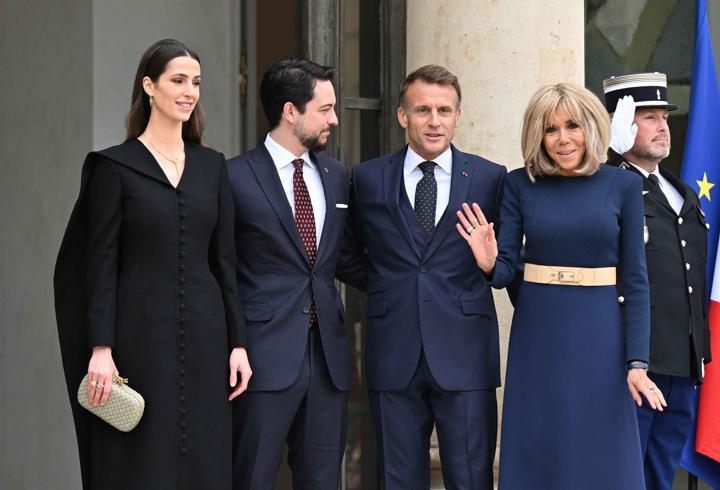 Ürdün Veliaht Prensi Hüseyin, Paris'te Macron'la görüştü