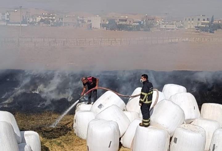 Mardin’de saman balyası yangını