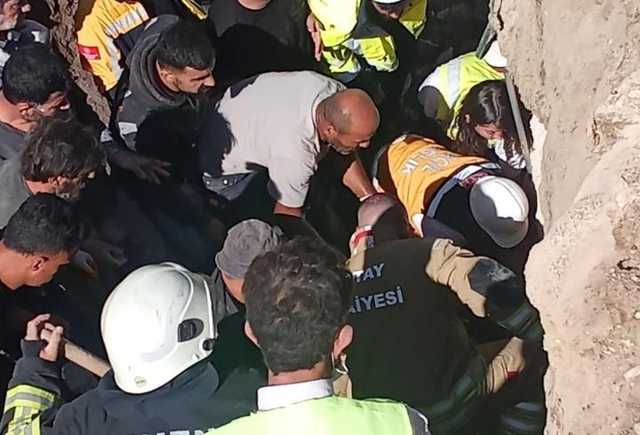 Şantiyede göçük: 1 işçi yaralandı