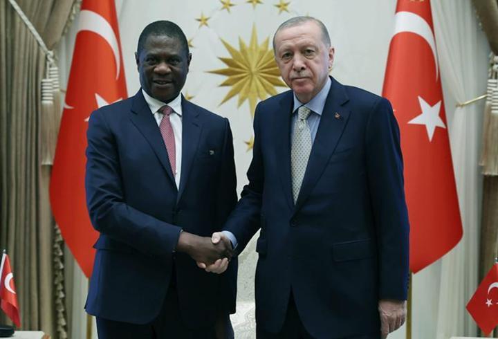 Cumhurbaşkanı Erdoğan, Paul Mashatile'yi kabul etti.