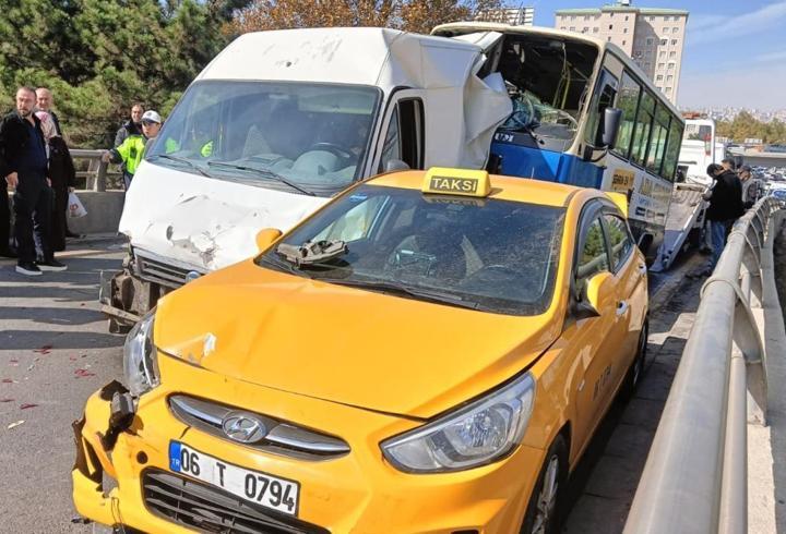 Ankara'da zincirleme kaza: 6 yaralı