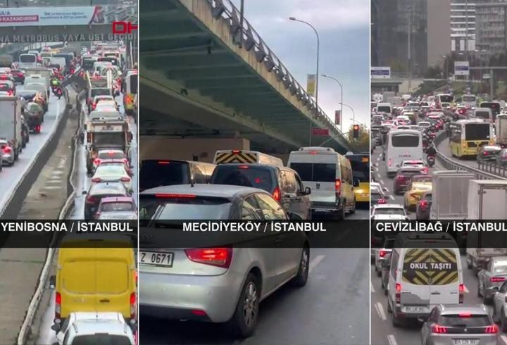 SON DAKİKA... İstanbul’da yağış başladı: Trafik felç!