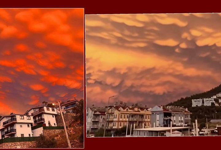 Fethiye'de Mammatus bulutları görüldü