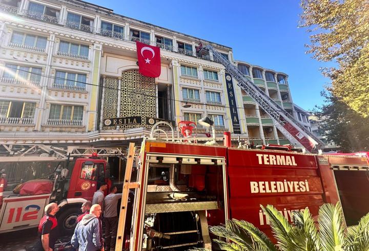 Yalova’da 5 katlı otelin makine dairesinde yangın