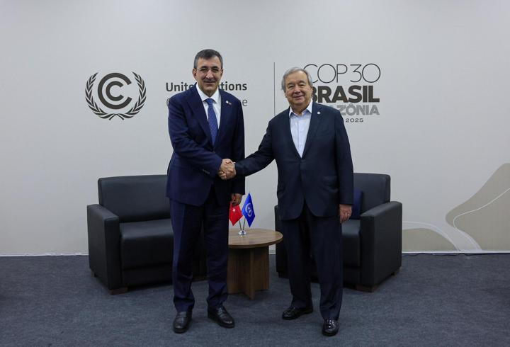 Cumhurbaşkanı Yardımcısı Yılmaz, BM Genel Sekreteri Guterres ile görüştü