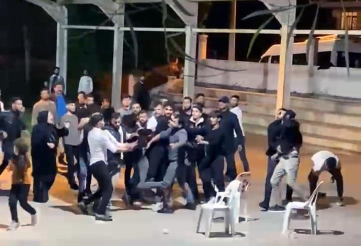 Düğündeki kavgada sandalyeler havada uçuştu