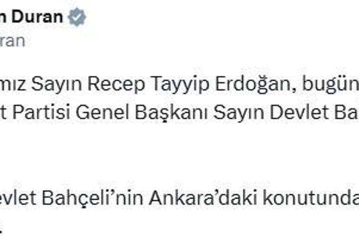 Cumhurbaşkanı Erdoğan, Bahçeli ile görüşecek
