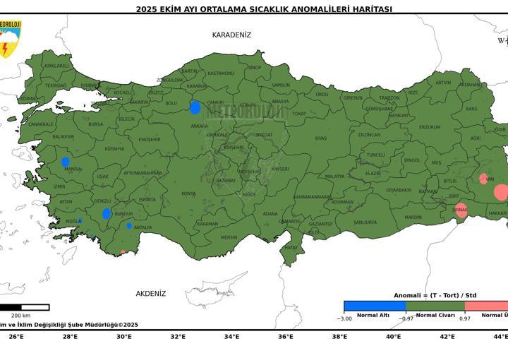 Ekimde en yüksek sıcaklık Cizre'de tespit edildi