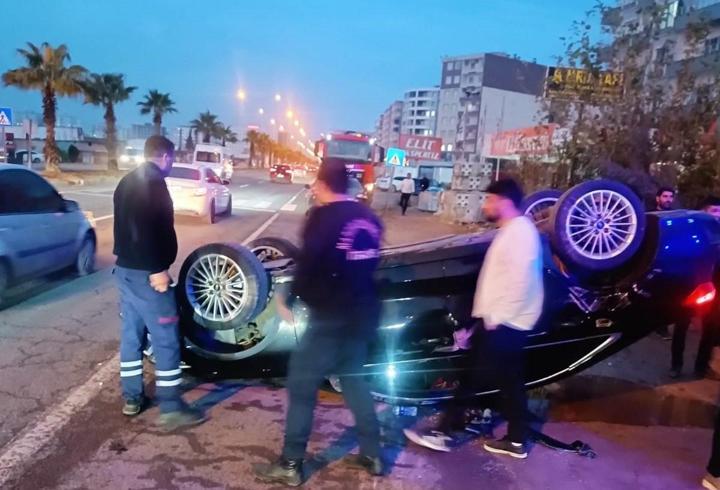 Mardin’de takla atan otomobildeki 4 kişi yaralandı