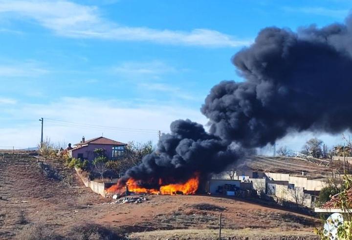 Kırşehir’de bahçe yangınına ilk müdahale jandarmadan