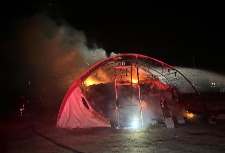 Konya'da 20 ton saman yandı