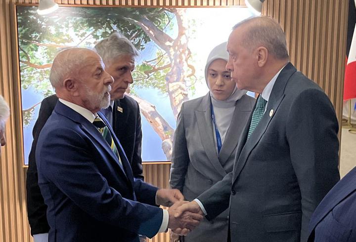 Cumhurbaşkanı Erdoğan, Brezilya Devlet Başkanı Silva ile bir araya geldi