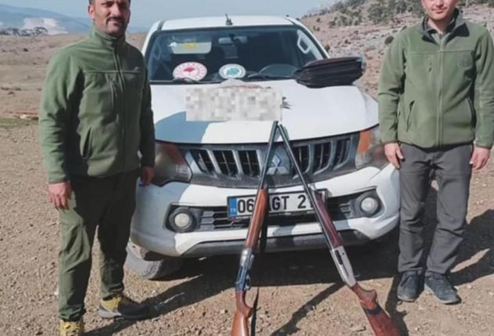 Kaçak avcılık yapan 4 kişi hakkında idari işlem