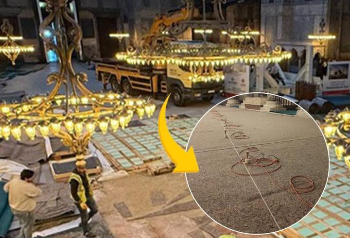 Bakanlıktan 'Ayasofya'da restorasyon' açıklaması: İş makinesi eleştirilerine yanıt