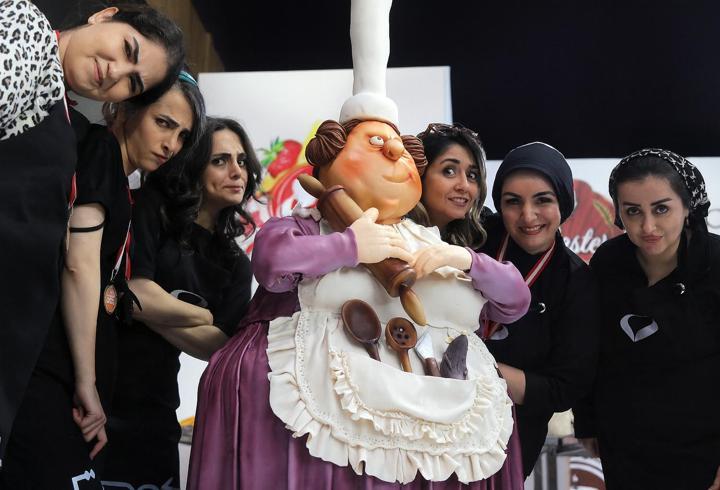Şeker hamurundan 150 kiloluk heykel