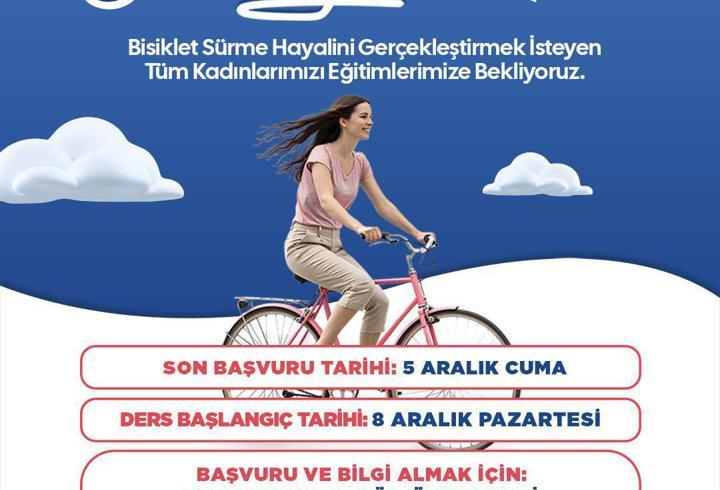 Kepez’de kadınlara özel bisiklet eğitimi
