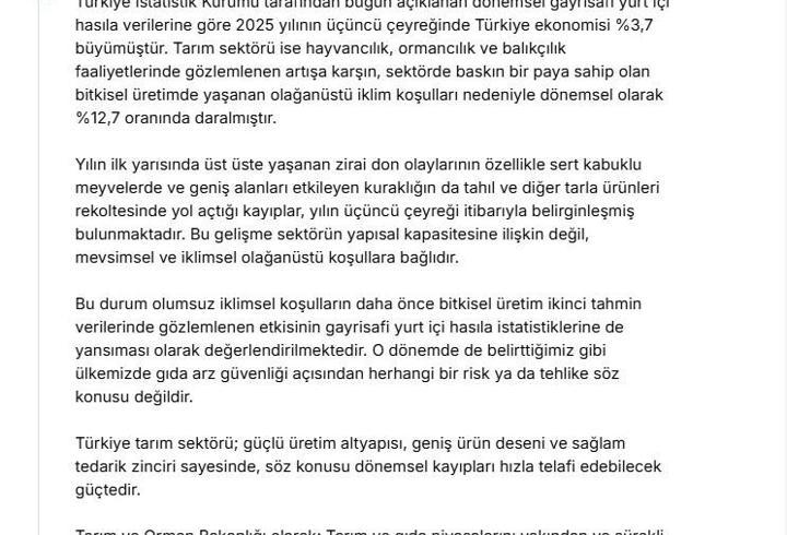 Bakan Yumaklı: Bugün karşılaşılan mevsimsel etkiler geçicidir