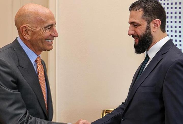 Suriye Cumhurbaşkanı Şara, ABD'nin Suriye Özel Temsilcisi Barrack'ı kabul etti