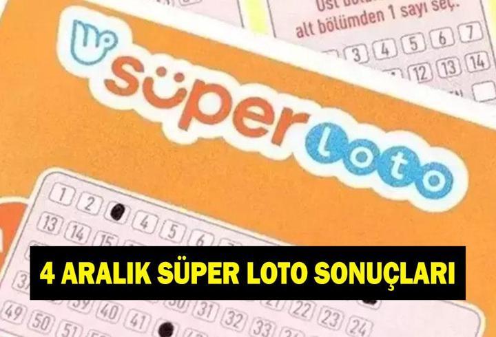 SÜPER LOTO SONUÇLARI 4 ARALIK! Süper Loto sonuçları nereden ve nasıl sorgulanır? Süper Loto canlı izleme linki