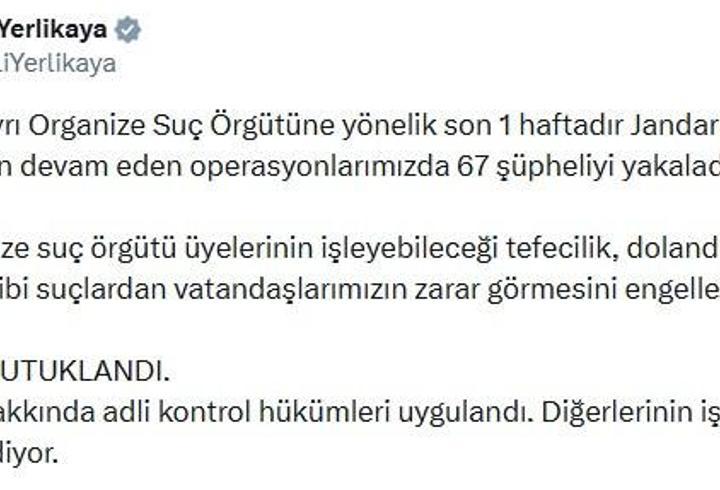 7 ilde 7 organize suç örgütüne operasyon: 47 tutuklama