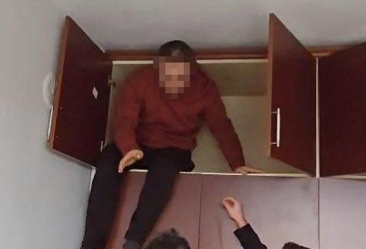 Suç makinesi gardıropta yakalandı