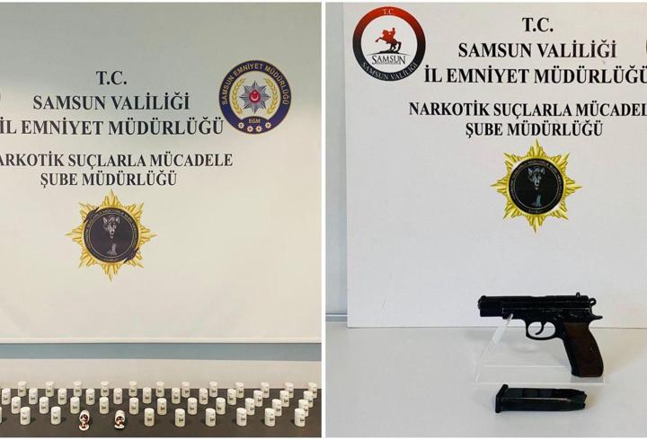 Samsun'da uyuşturucu operasyonunda 3 zanlı yakalandı